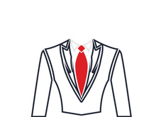 Vector coat tie for business design