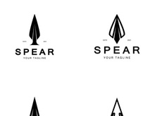 Spear logo icon vector illustration design.Head spear logo vintage illustration design vector
