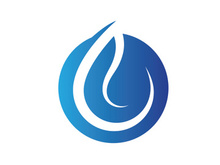 Vector logo illustration water gradient color
