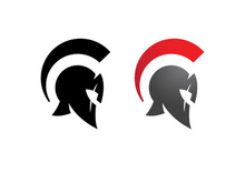 Spartan helmet logo vector design