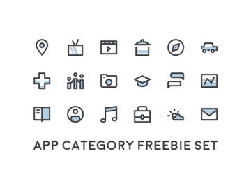App Category Icon Set preview picture