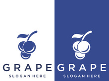 Natural organic grapes logo design for business,wine shop, organic.