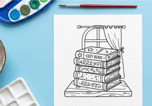 Hand-drawn Christmas gift stack with padlock and key for holiday security and tradition