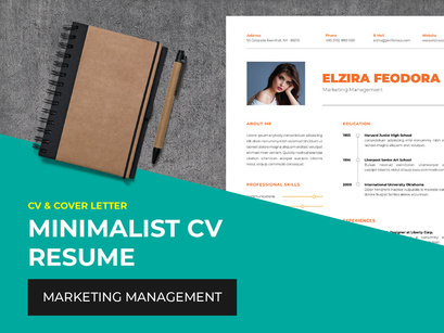 Minimalist CV Resume Template - Marketing Management