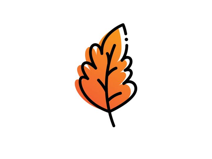 Autumn leaves fall simple vector