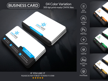 Corporate Business Card Design Template preview picture