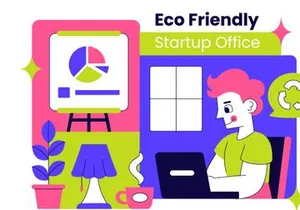 10 Eco Friendly Startup Office Illustration