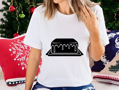 Square cake with dripping frosting