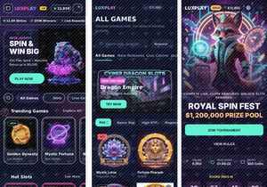 LuxPlay Casino App UI Design | Luxury Mobile Gaming & Slots Expe