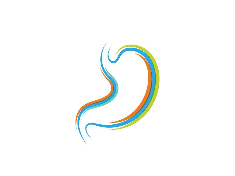 Stomach care icon logo designs illustration
