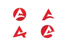 A Letter logo template vector icon design