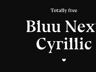 Bluu Next Cyrillic — free font