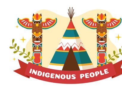 15 Worlds Indigenous Peoples Day Illustration