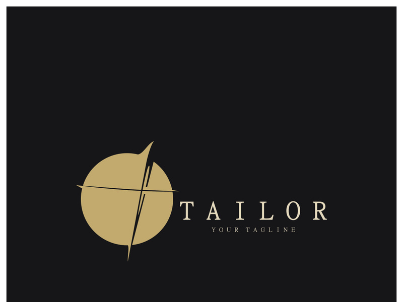 tailor logo icon illustration template combination of buttons for clothes, thread and sewing machine, for clothing product design, convection companies, fashion in vector form