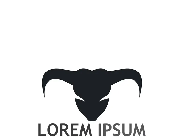 bull head horn logo