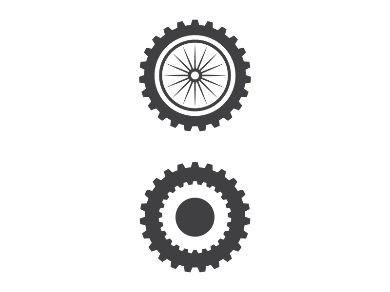 Gear illustration design template