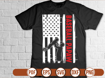 BASEBALL PAPAW t shirt Design preview picture