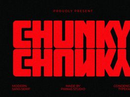 Chunky - Condensed Sans Serif Font preview picture