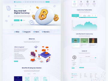Cryptocurrency Website & Landing Page preview picture