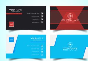 Double-sided creative and modern business card template. Vector illustration