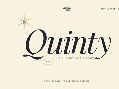 Quinty a Luxury Serif Font Family