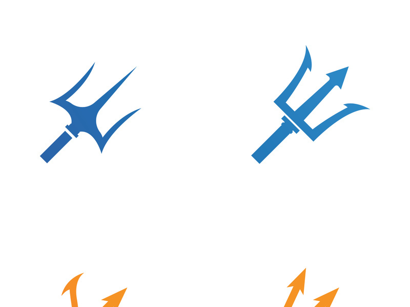 Trident Logo Template vector icon illustration design
