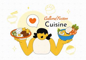 10 Cultural Fusion Cuisine Illustration