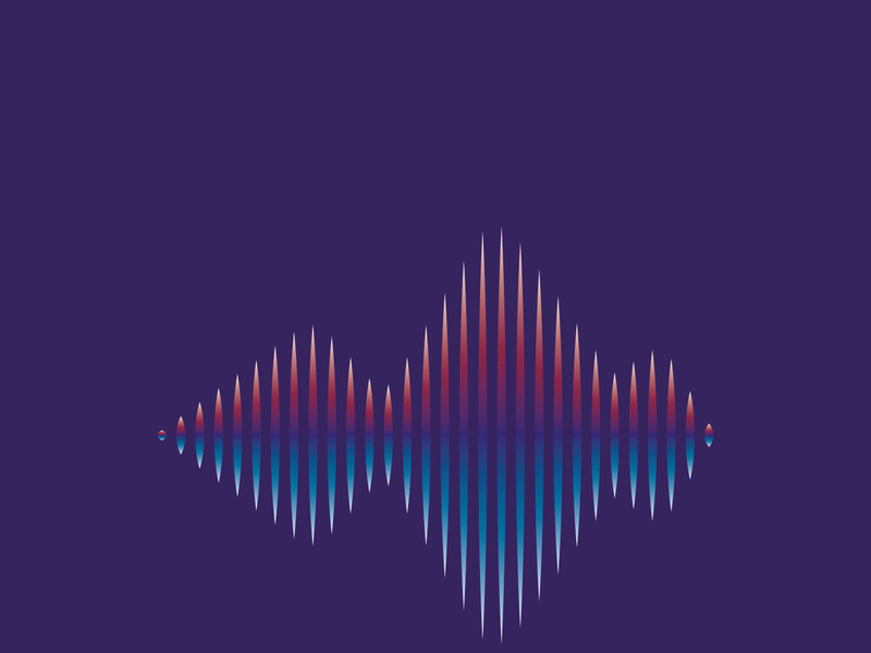 Sound waves logo background modern music vector image