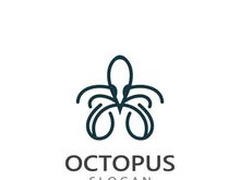 Octopus logo image design icon illustration animal vector