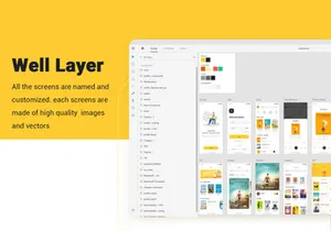 Yellow and black audiobook app UIkit