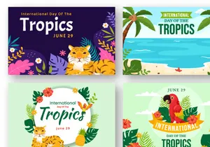 15 International Day of the Tropic Vector Illustration