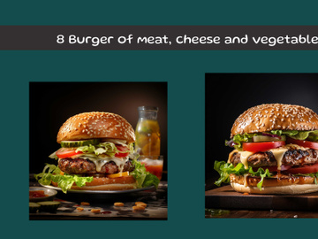 Burger of meat, cheese and vegetables preview picture