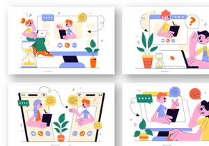 10 Online Therapist Consultation Illustration