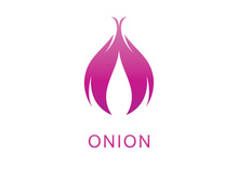 Onion logo vector , red onion icon . illustration Simple onion symbol