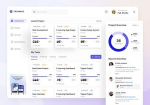 Taskmag - Task Manager Mobile & Dashboard Saas App
