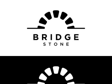 Stone bridge logo template. preview picture