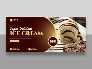 Ice Cream Shop Facebook Cover Ver-4 preview picture