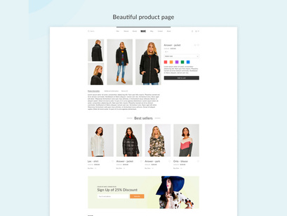 Wave eCommerce design UI Kit Figma and Photoshop