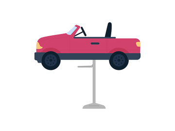 Car shaped high chair semi flat color vector item preview picture