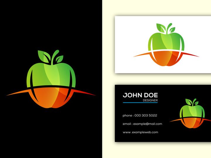 Apple logo sign symbol in flat style on white background