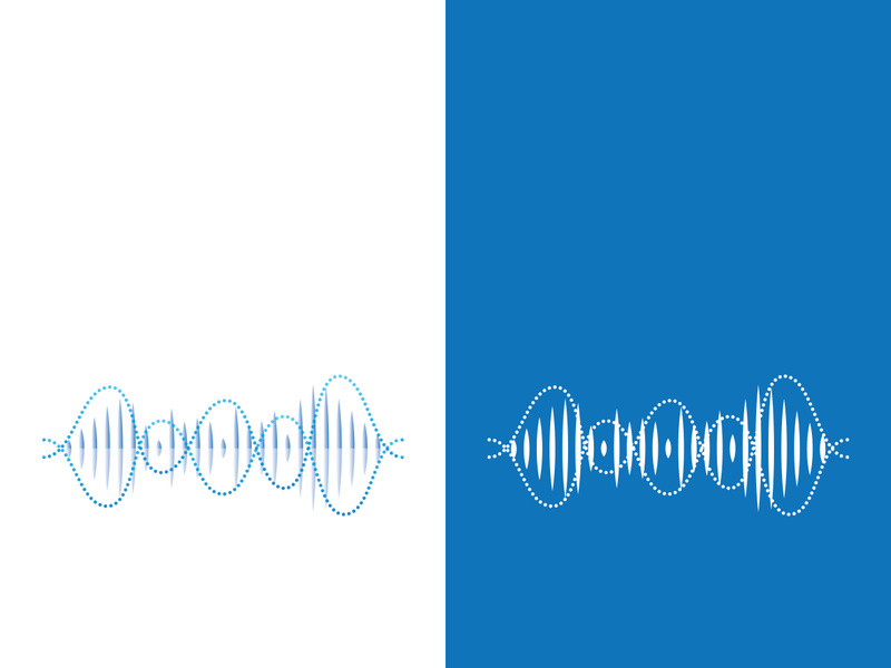 Sound waves vector illustration design template