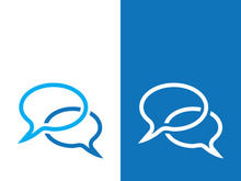 Speech bubble icon logo template vector illustration