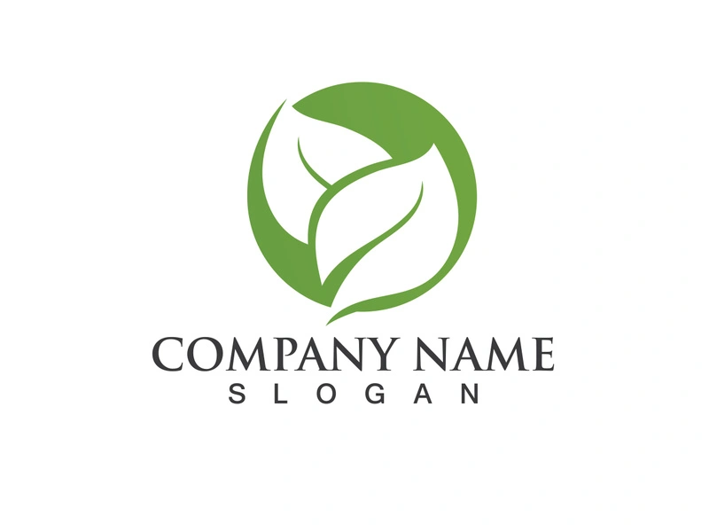Green leaf logo Vector