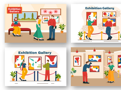 12 Exhibition Gallery Illustration