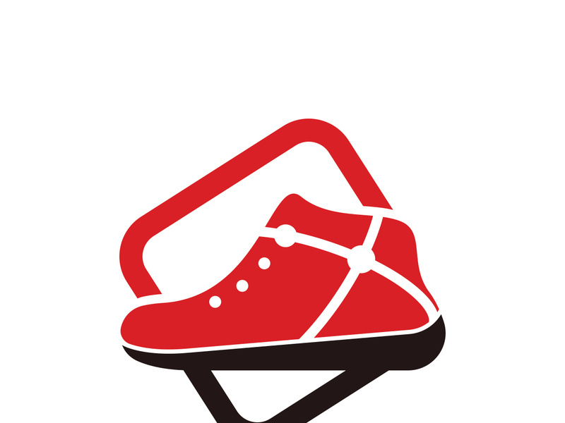 Icon shoe logo concept vector sneaker template shoes shop design