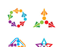 Community, network and social icon design template