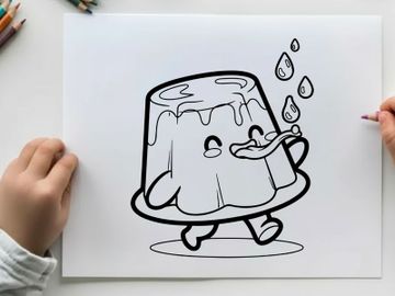 Melting ice cream crying sad face vector illustration preview picture