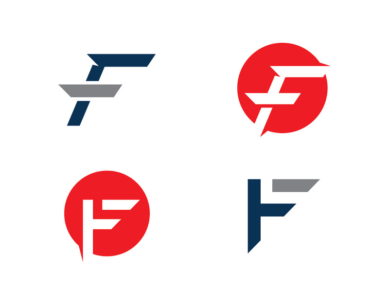 F logo and symbols template vector