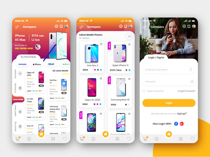 Mobile Portal or Find Latest mobile phone in market App UI Kit