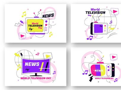 10 World Television Day Illustration